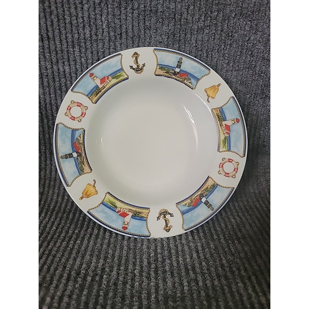 American Atelier Anchor's Away 5139 Soup Bowl 8.5"‎ Porcelain